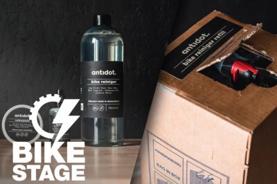 BikeStage 2021 – Antidot Bikecare: Bike-Reiniger im Bag-in-Box-System und neue Carbonpaste